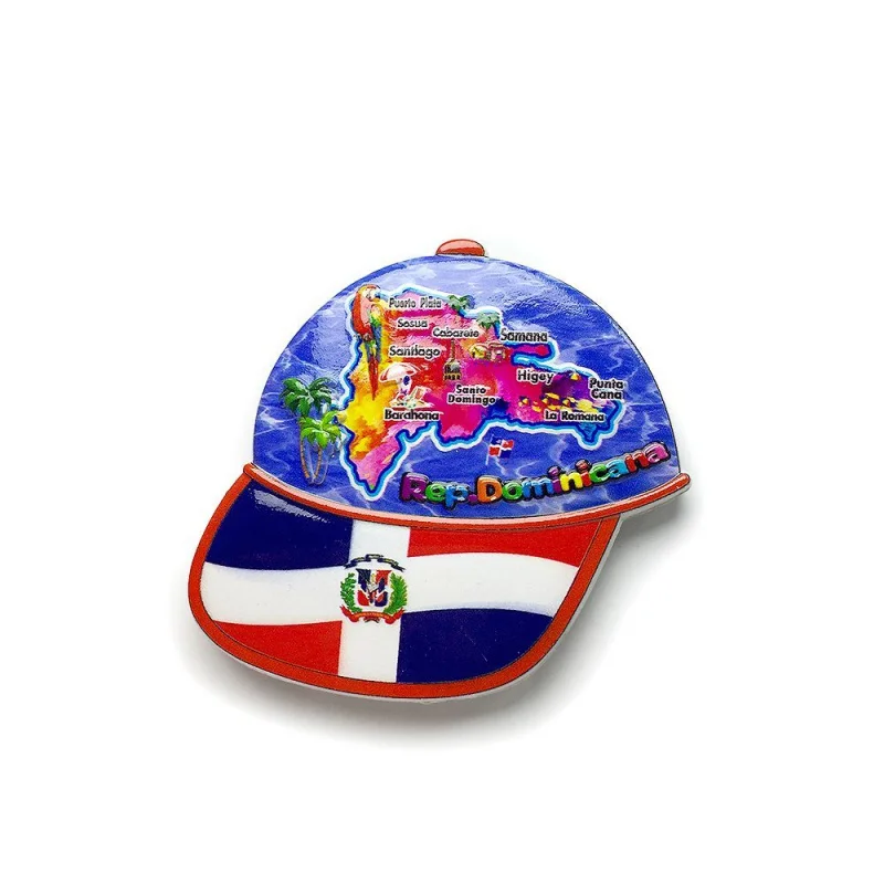 Dominican Hat 3D Fridge Magnet Travel Souvenir Gift Shape 3D Magnetic Kitchen Home Decor