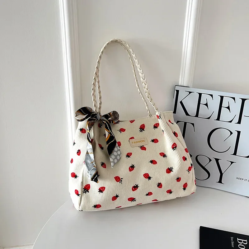 

2025 Women's Minimalist Tote Bag, Large Capacity Shoulder Handbag, Sweet Casual Purse, Work Underarm Bag, New Arrival