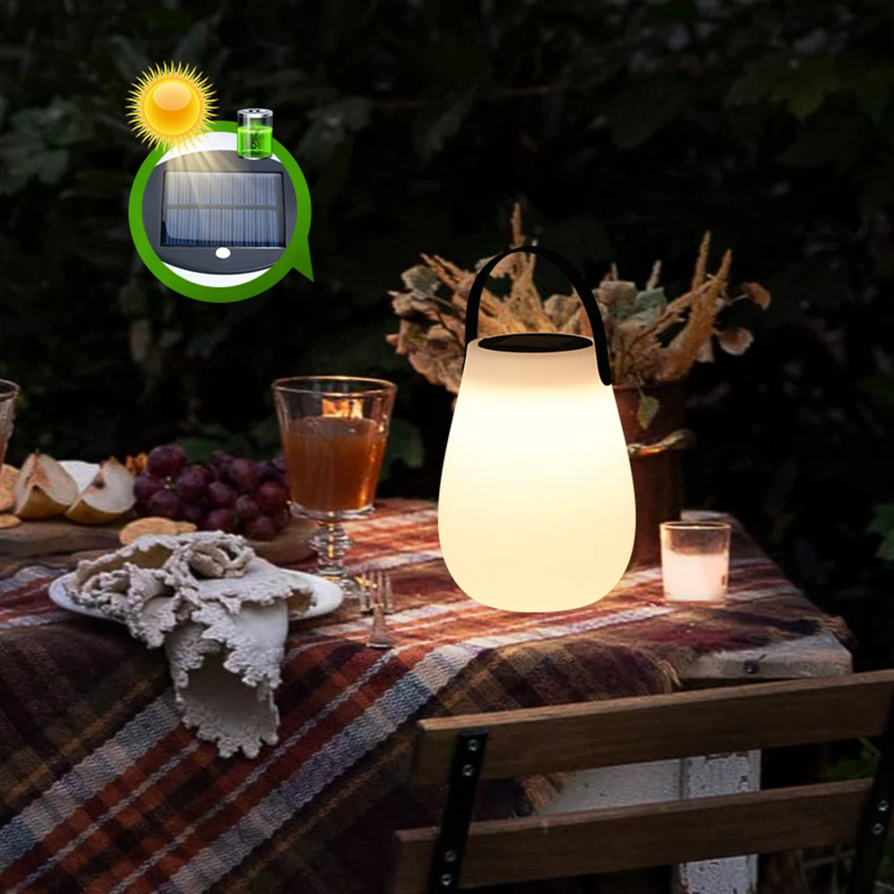 800mAh luz quente portátil Solar jardim camping lâmpada LED Solar Powered lâmpadas recarregáveis e lanternas