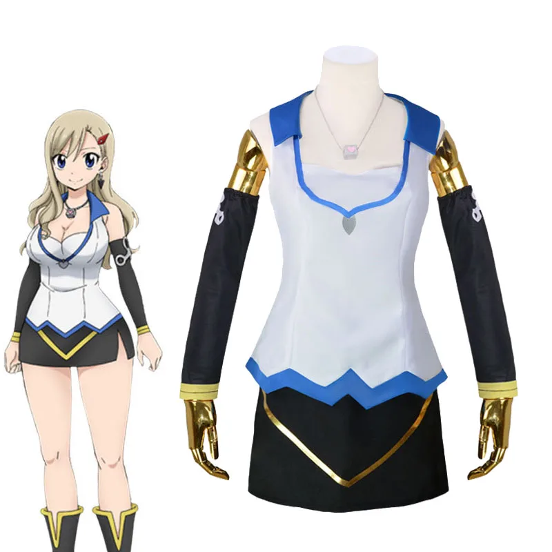 Disfraz de Cosplay de Anime Edens Zero para mujer, conjunto completo de uniforme de juego, Bluegarden Rebecca, para Halloween