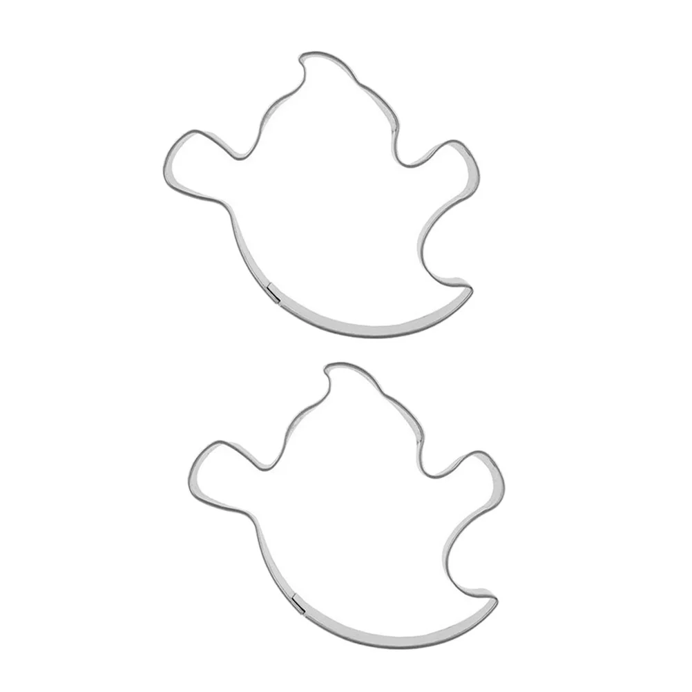 

2Pcs Halloween Ghost Cookie Cutters Stainless Steel DIY Biscuit Mold Kitchen Baking Tool for Cake Chocolate Cookie Mold