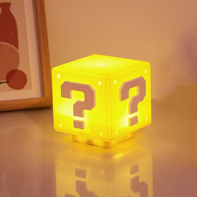 LED Question Mark Brick Night Light With Music USB Charging Desk Lamp Light Birthday X-mas Gifts