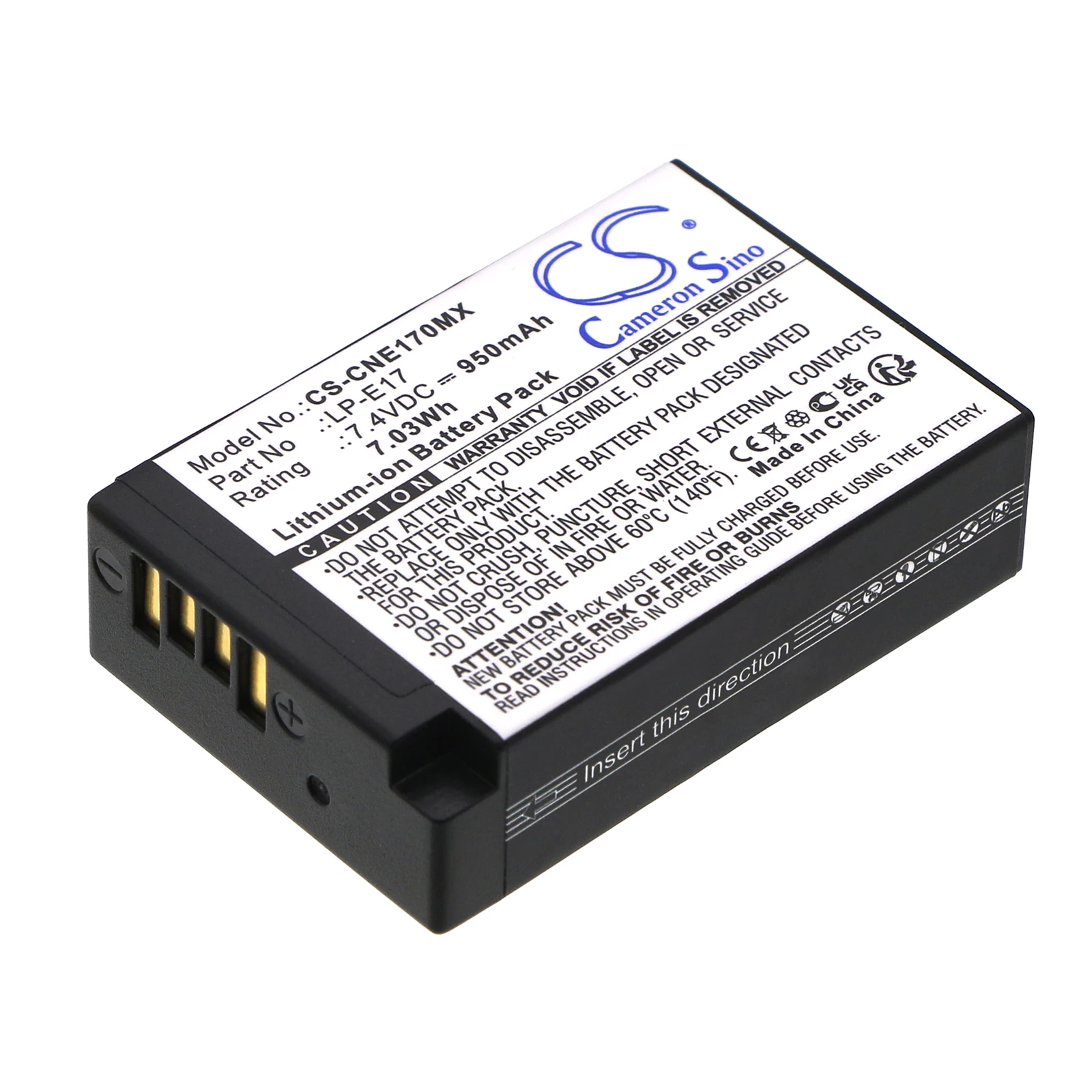 Li-ion Camera Battery for Canon, 7.4V 950mAh, Compatible Models: EOS Kiss X8i,EOS M3,EOS 750D,EOS 760D,EOS Rebel T6i,EOS 250D