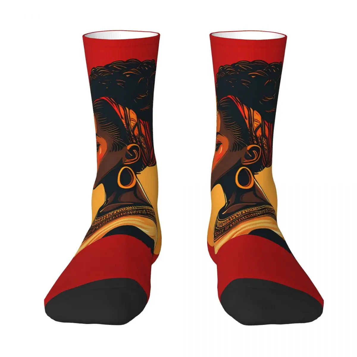 African Women Sock Printed Man Polyester