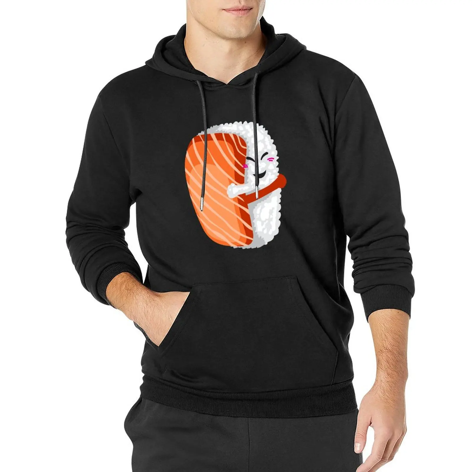 

Sushi Hug Pullover Hoodie мужской зимний свитер с капюшоном оверсайз