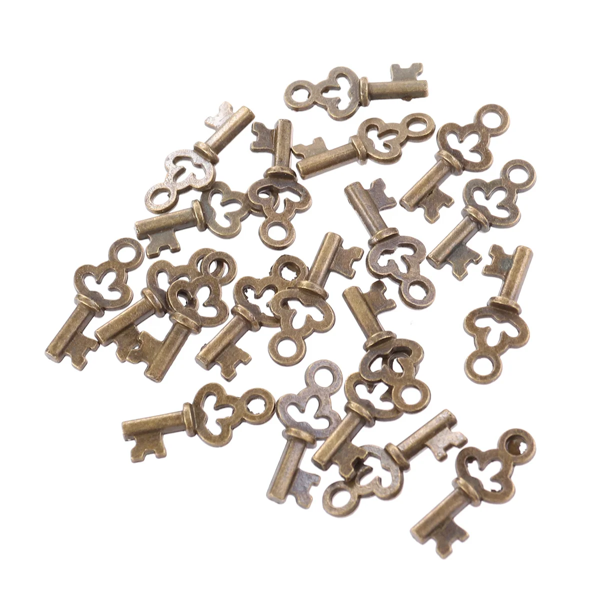 

20Pcs Vintage Bronze Keys Metal Charms DIY Pendant for Jewelry Making Scrapbooking 7x17mm Pendant Metal Charms