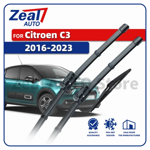 Imagen 1 del producto Limpiaparabrisas delantero y trasero LHD para Citroen C3 Mk3 SX SY 2016-2023 parabrisas 26 ""16"" 12 ""HD accesorios de cepillos