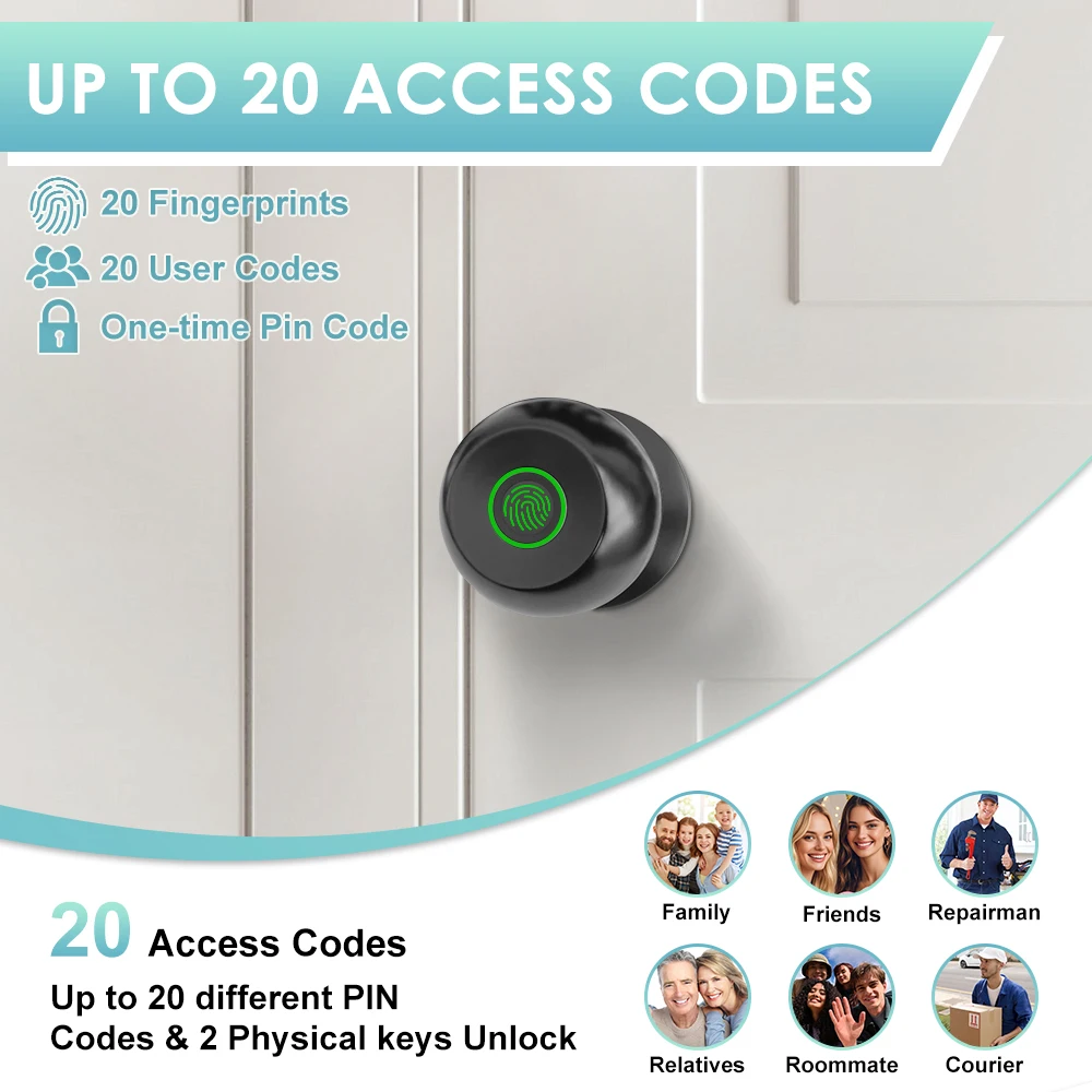 Tuya Smart External Door Lock Bluetooth Biometric Electronic Lock Home Security Smart Life Products Smart Home System