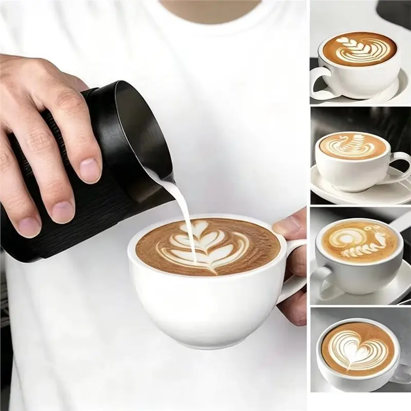 ABDJ-Milk Frothing Jug 500Ml Foaming Cup Without Handle For Espresso Steaming Pitcher Pointed Mouth Slanted Mouth Replacement Pa
