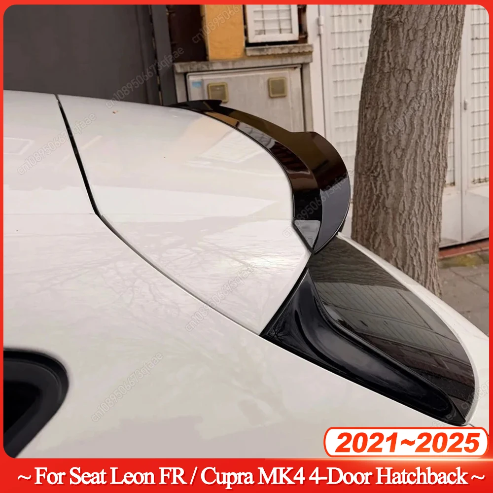 Maxton Style 1:1 tapas de alerón de techo trasero ala para Seat Leon FR / Cupra MK4 4 puertas Hatchback 2021-2025 ABS negro Bodykits Tuning