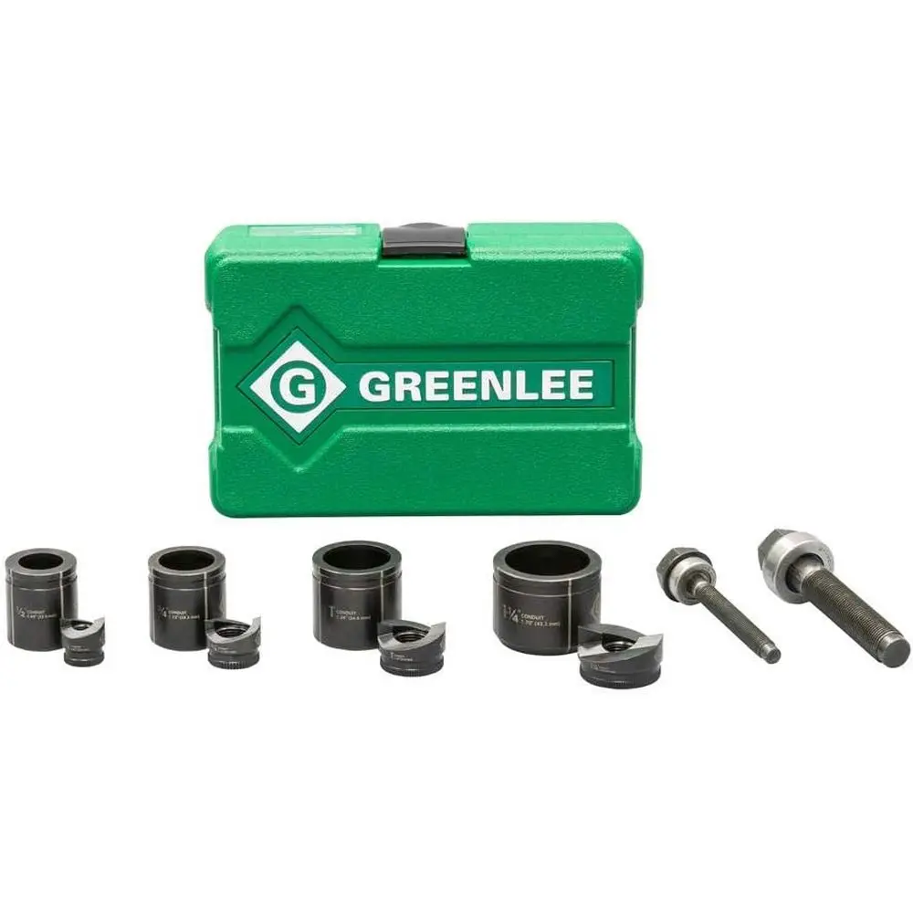 

1/2 to 1-1/4 Manual Knockout Set for Hole Punching, Compatible with High-Leverage Ratchet Wrench