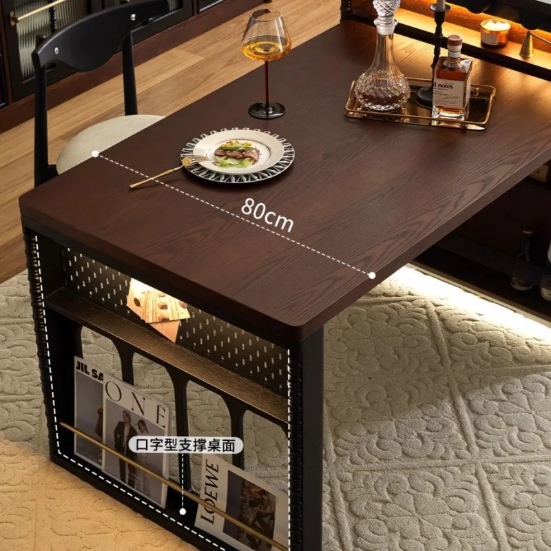 Storage multi-functional household small apartment retractable bar table