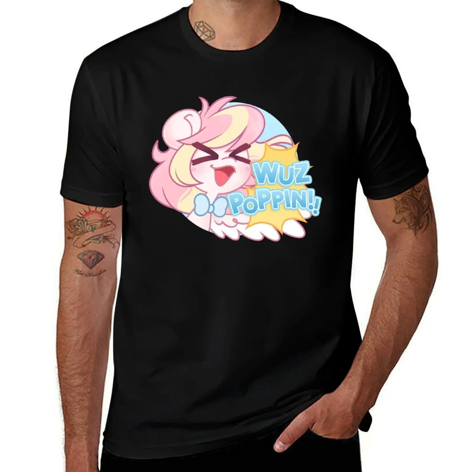 WUZ POPPIN T-Shirt Basic Comfort Fit for Men T-Shirt