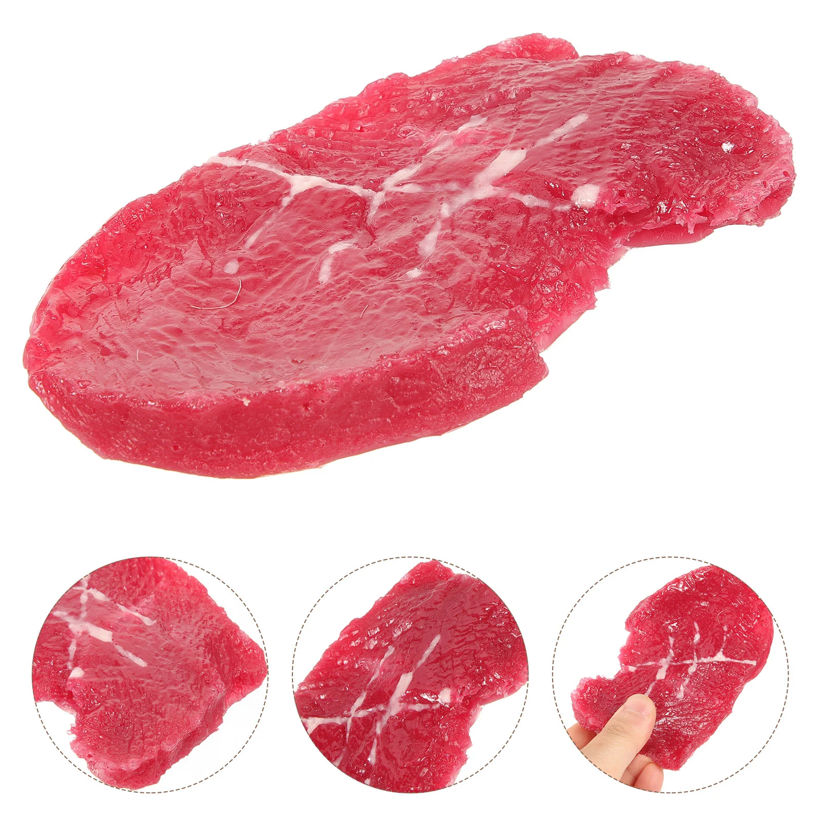 

Imitation Steak Fake Food Decorative Slice Steaks Props Simulated Artificial Mini Sliced Realistic Photo Pu