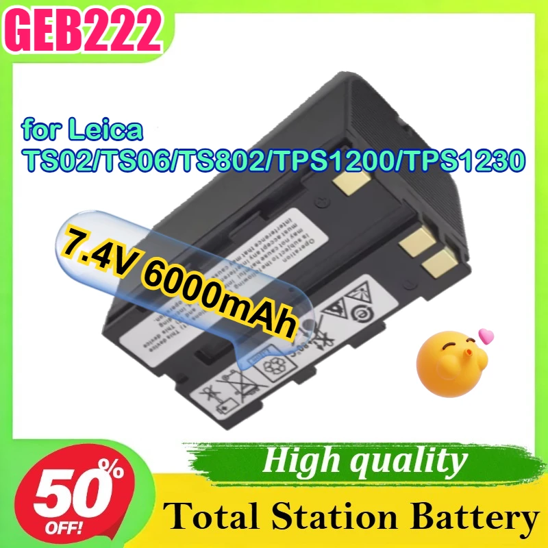 

GEB222 for Leica TS02/TS06/TS802/TPS1200/TPS1230 7.4V 6000mAh Total Stations High Capacity Battery