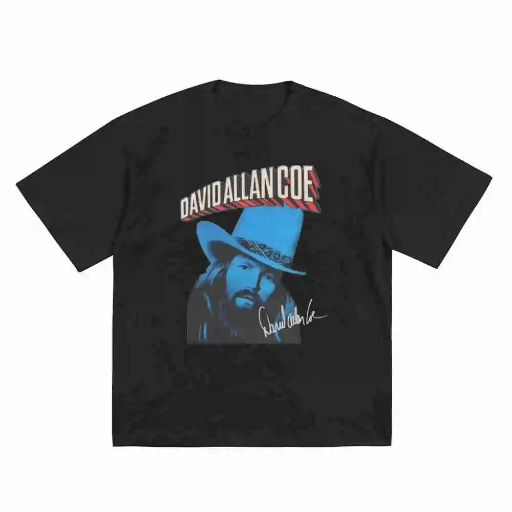 I Love David Allan Coe Short Sleeve Tee 100% Cotton T-Shirt