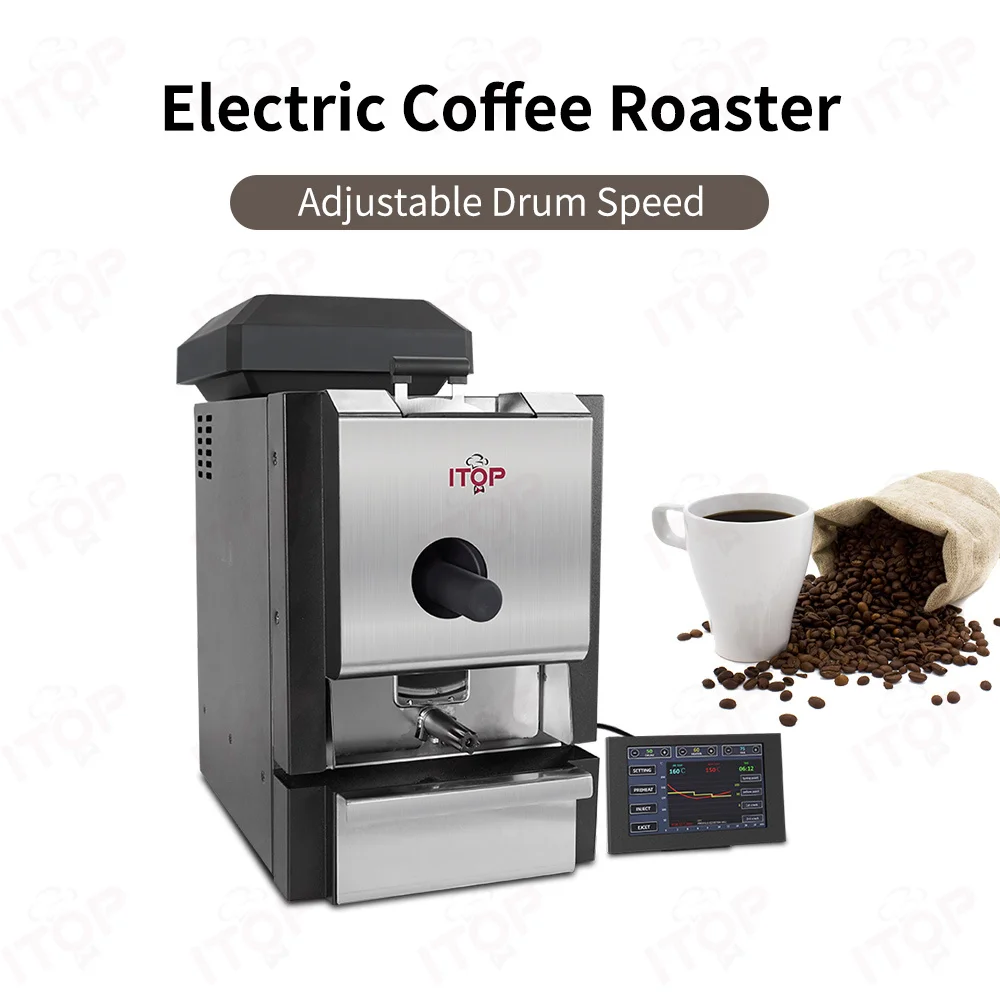 ITOP 커피 콩 로스터 CBR-2 드럼 로스팅 기계 장인과 함께 사용, 쿨러 연기 필터가 있는 500g 로스터