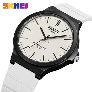 SKMEI, nuevos relojes simples con correa de TPU 3Bar resistentes al agua para hombre, reloj de tiempo, reloj para hombre 2018, relojes de pulsera de cuarzo informales