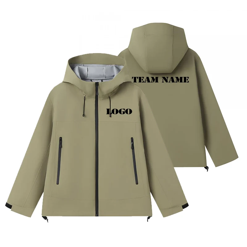 Customizable Lightweight Hardshell Jacket With Hood, Waterproof Windbreaker For Outdoor Sports Ls-5188