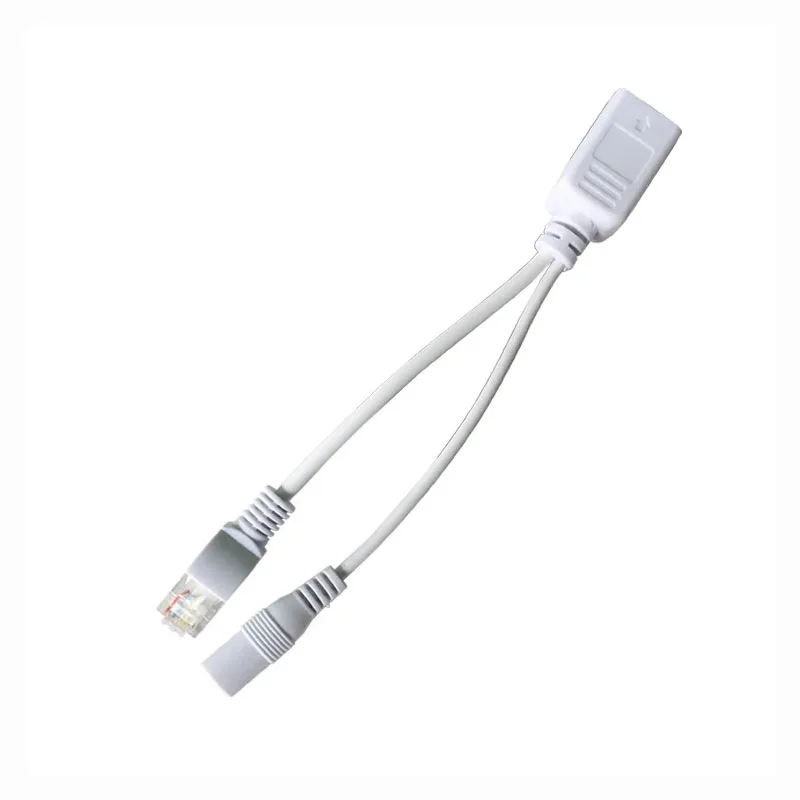 1pair 12V Poe Adapter Cable Rj45 Poe Splitter Injector Kit Power Supply cable Separator Cctv Accessories