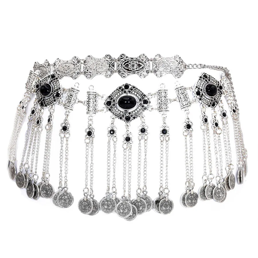 

Retro Ethnic Waist Chain Bohemia Metal Chain Belt Women 2025 Summer Versatile Match Skirt Pants Dress Belly Belt Chain Waistband
