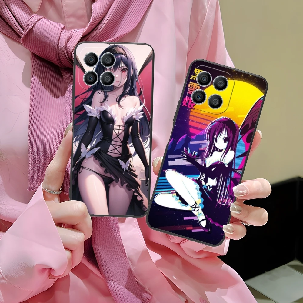 Accel World Kuroyukihime Mobile Cell Phone Case for Huawei Honor 90 80 70 60 50 30 20 10 9 8 7 Pro S SE Lite 5G Black Cover