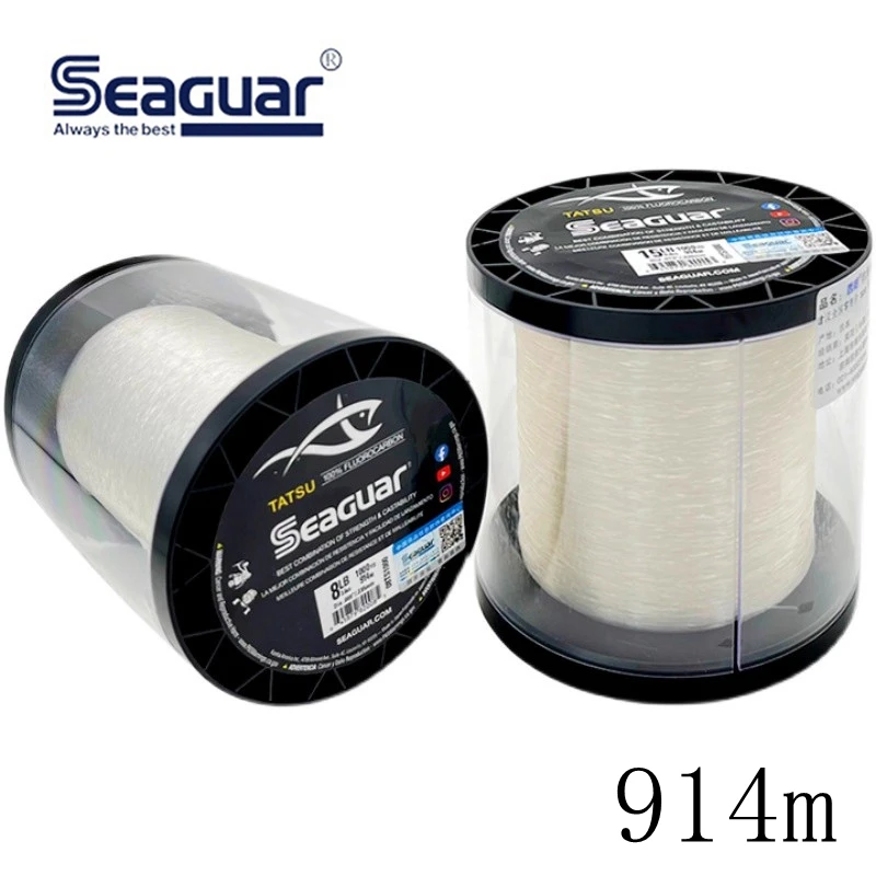 

Оригинальная леска Seaguar TATSU 100% FLUOROCARBON, японская карбоновая леска 183 м/914 м, 6 фунтов/8 фунтов/10 фунтов/12 фунтов/15 фунтов/20 фунтов/22 фунтов/25 фунтов