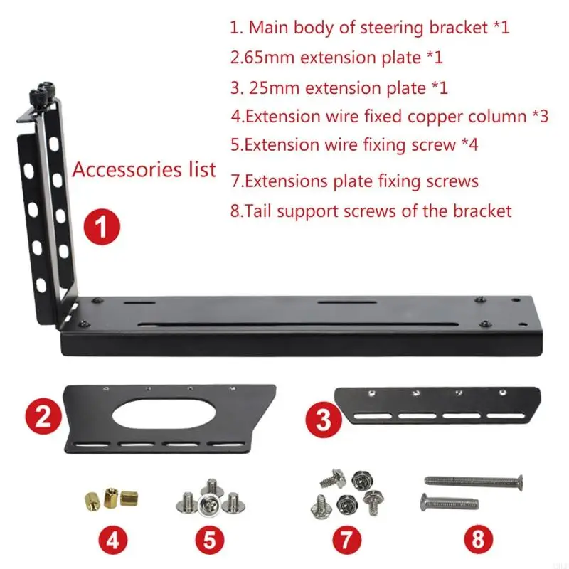 

A9LF Vertical PCI-E Riser PC Graphics Cards PCI for Express Extender Stand 3 hole