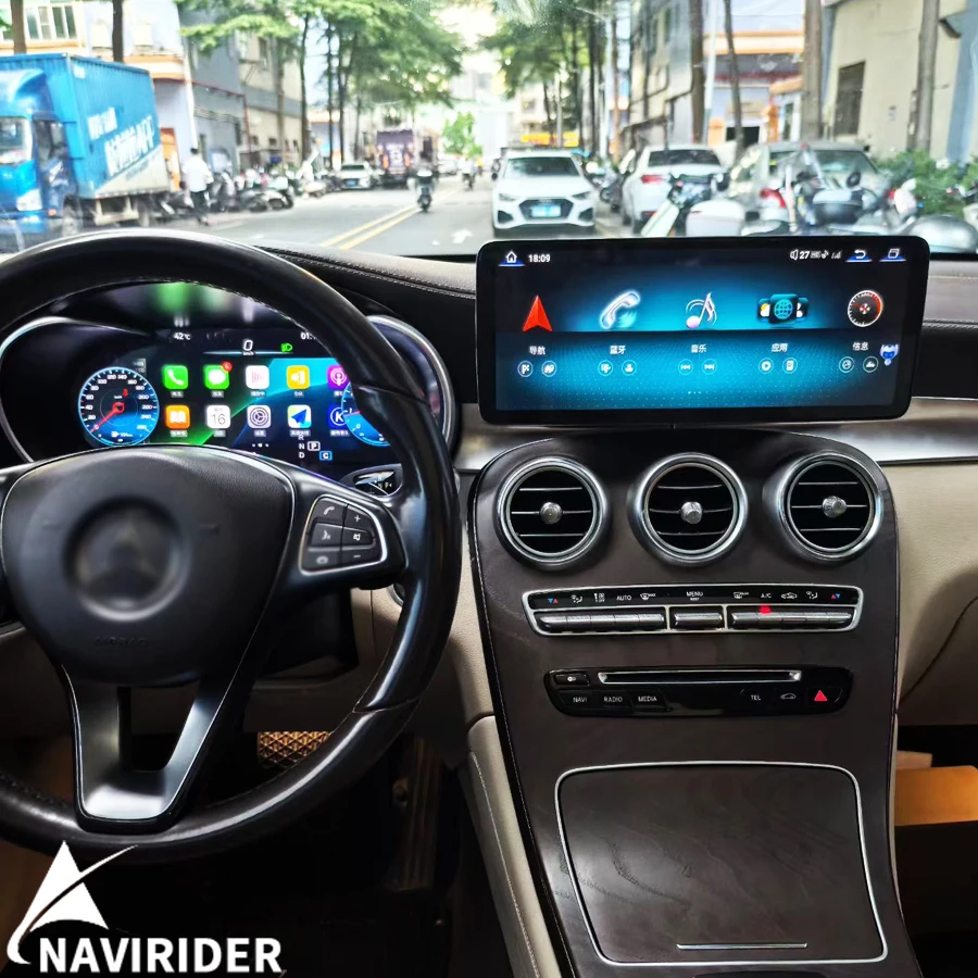12.3Inch Carplay Cluster Virtual Cockpit Digital LCD Instrument For BENZ C GLC GLA  A Speedometer Dashboard Panel Smart Cluster