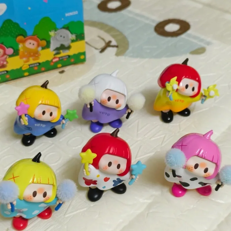 

Коллекция Yoyo с наклонной головой, серия Miniso, коробка для значков, глухая коробка ручной работы, кукла, украшение для рабочего стола, подарки знаменитостей