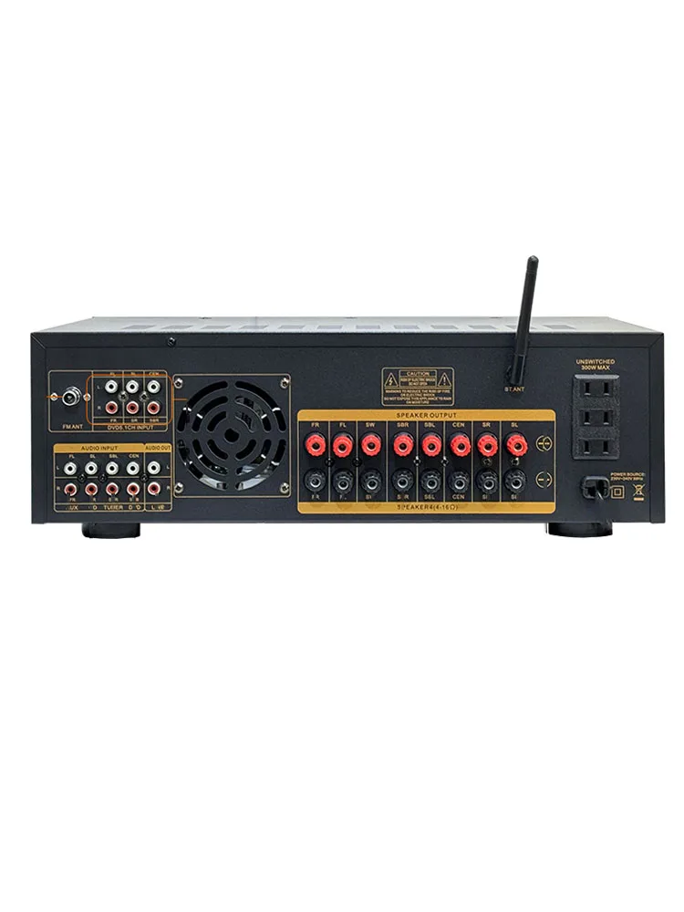 7.1 Channel Home Amplifier Professional Singing Wireless Bluetooth HiFi Audio Stereo Karaoke With Spectrum Display