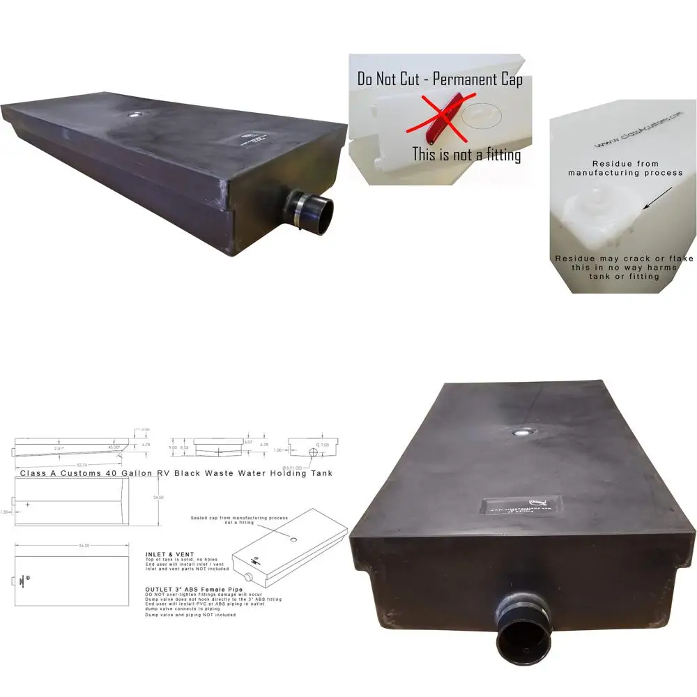 Zbiornik na odpady o dużej pojemności do kamperów - 40-galonowy system zbiornika na wody ściekowe WT-4000