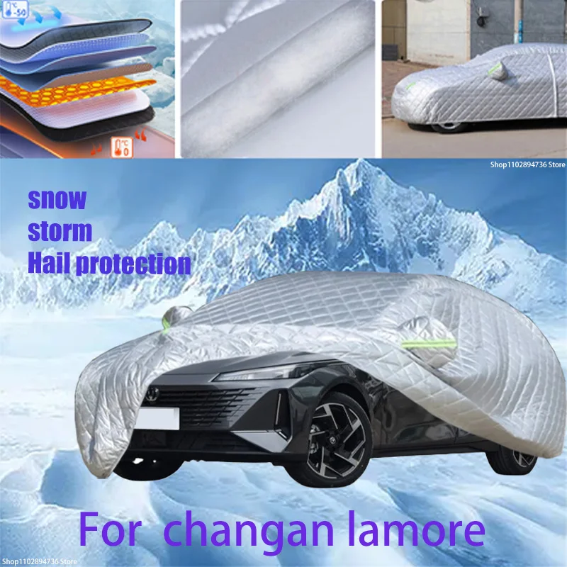 

For changan lamore Outdoor Cotton Thickened Awning For Car Anti Hail Protection Snow Covers Sunshade Waterproof Dustproof