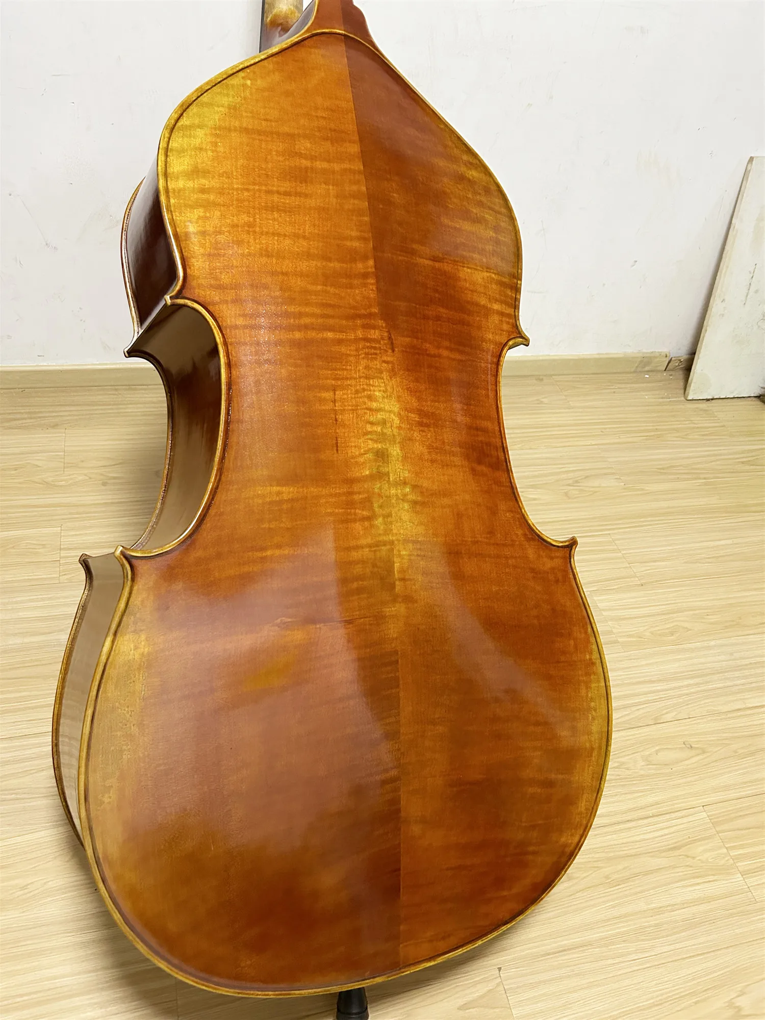 Unfinished Maple Spruce Solid Wood, Upright Double Bass, Made of High Quality, Contrabass with All Accessories, 3/4 - Image 4