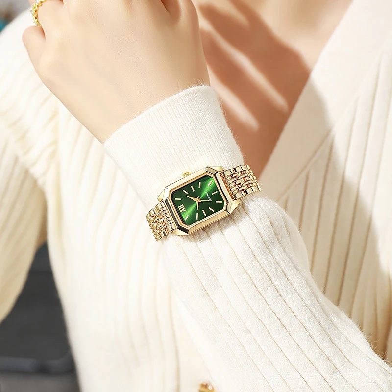 2026 New Luxury Women Watches Fashion Rectangle Ladies Steel Band Quartz Watch Reloj Mujer Relogio Feminino Girls Clock Gift