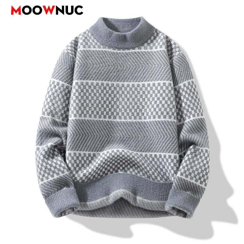 Spring Casual Sweater For Men Pullovers Men's Clothing Streetwear Men's Sweat-shirt Knit Autumn Fashion Hombre Warm Solid Male