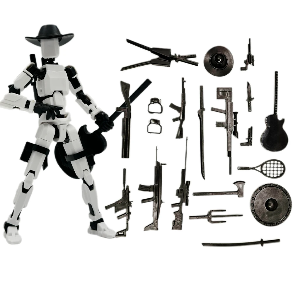 Dummy 13 Action Figure T13 Action Figure 3D Printed Multi-Jointed Movable Lucky Assemble Toys Parent-children Game Kids Gifts
