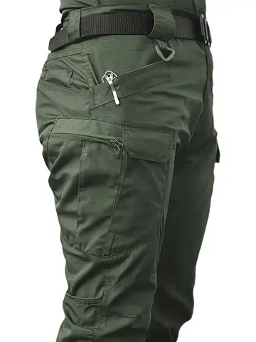 Men's Waterproof Breathable Outdoor Pants Large Pocket Tactical Sports Casual Overalls Pant XS-3XL