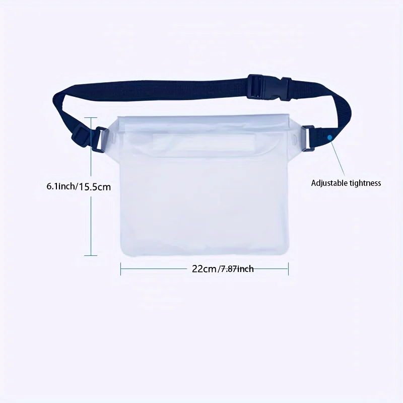 Borsa per telefono da nuoto impermeabile da 2 pezzi borsa per immersione in PVC per nuoto in spiaggia Snorkeling con borsa asciutta con cinturino in