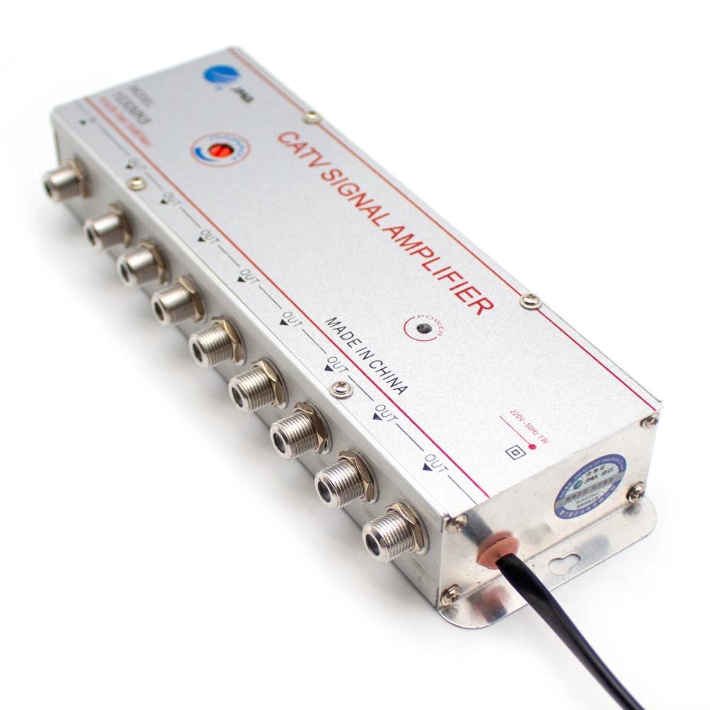 Amplificador de sinal analógico e digital, sinal de tv booster, catv, 1 em 8 out, 30db, 1030mk8, 220v