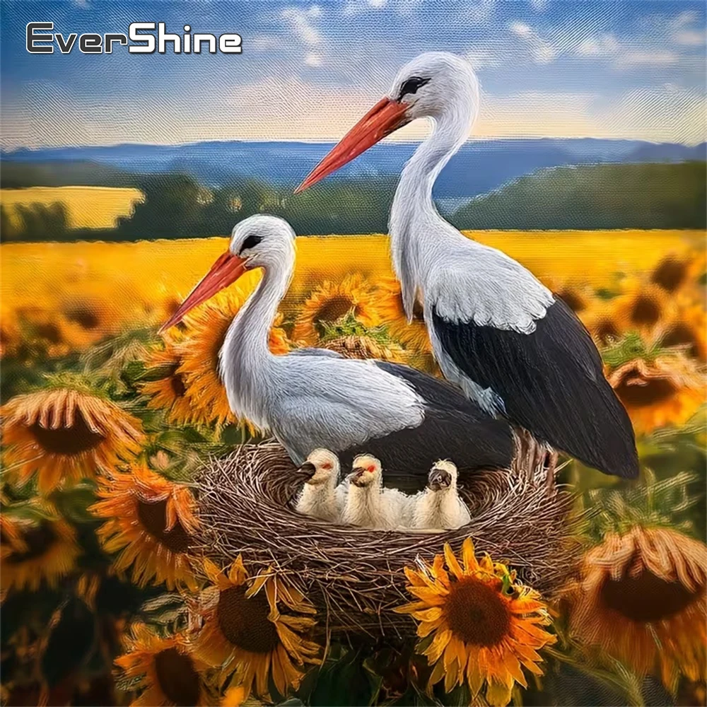 Evershine Diamond Mosaic Bird Animal DIY Suitable for Beginners Diamond Painting Sunflower Acrylic Craft Supplies Decor for Home