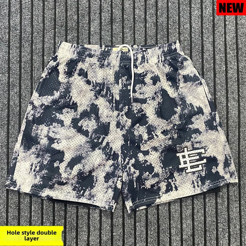 

Повседневные Шорты LE в американском стиле, летние двухслойные дышащие спортивные баскетбольные шорты с защитой от экспозиции, короткие брюки