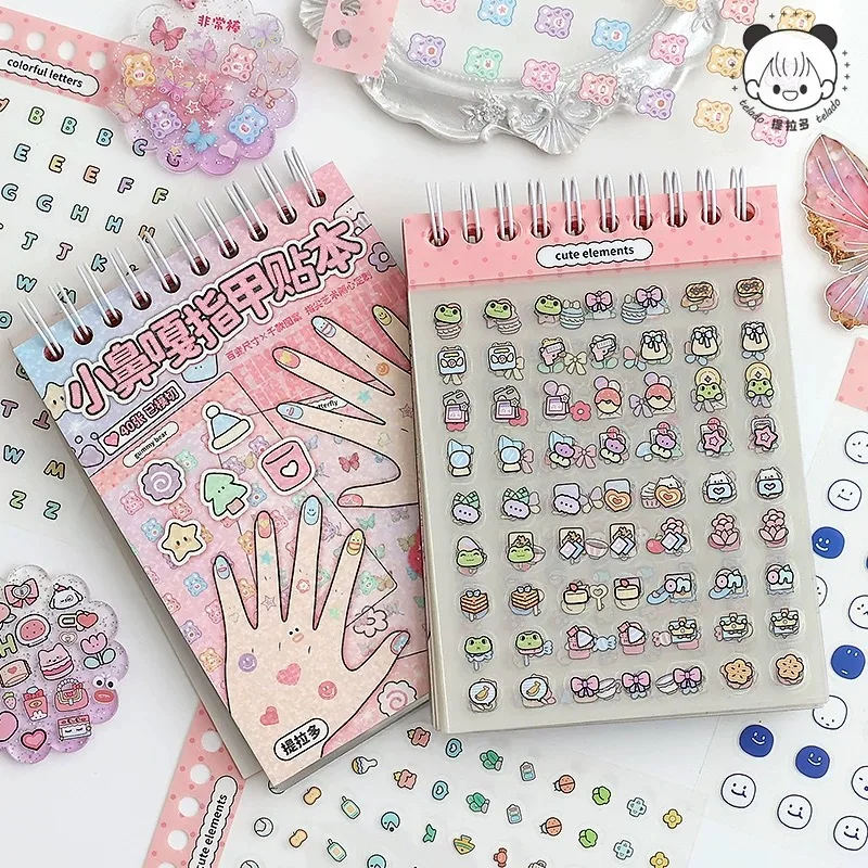

40 sheets/Piece Cute Animal Fruit PET Decorative Sticker Book Journal Kpop Photocards And Nail Sticker Kids Gift