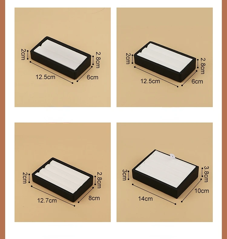 Jewelry Storage Box Gem Box V Groove Diamond Ring Face Bare Stone Color Treasure Bare Diamond Box Counter Sample Display Props