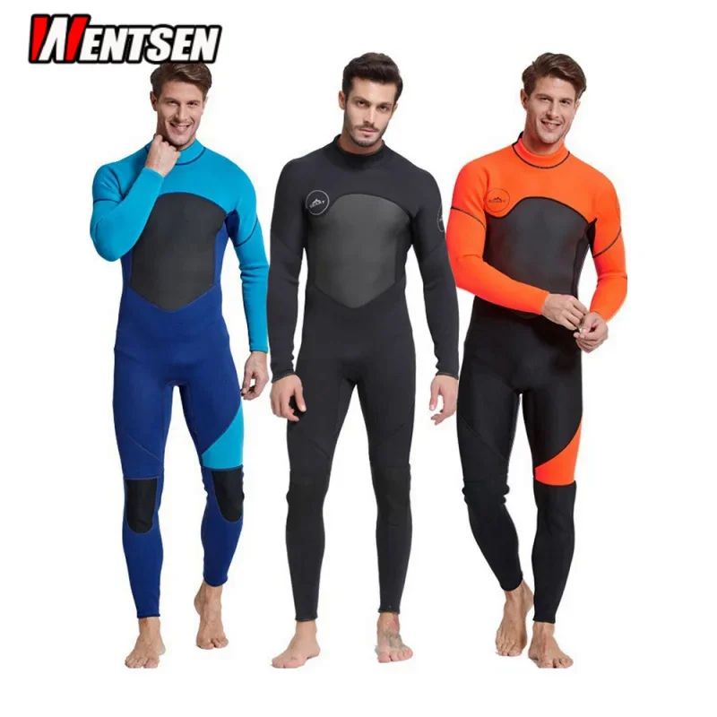 

Sharbat 3mm Diving Suit Men's Warm Thickened Surfing Suit One-Piece Swimsuit Long Sleeve Snorkeling Professional Diving Suit