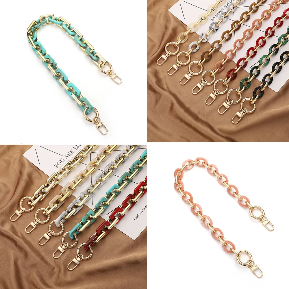 

1Pcs New 40-120cm Acrylic Handbag Chains Shoulder Bag Strap DIY purse Chain Resin Chains Handles Belt Parts Bag Accessories