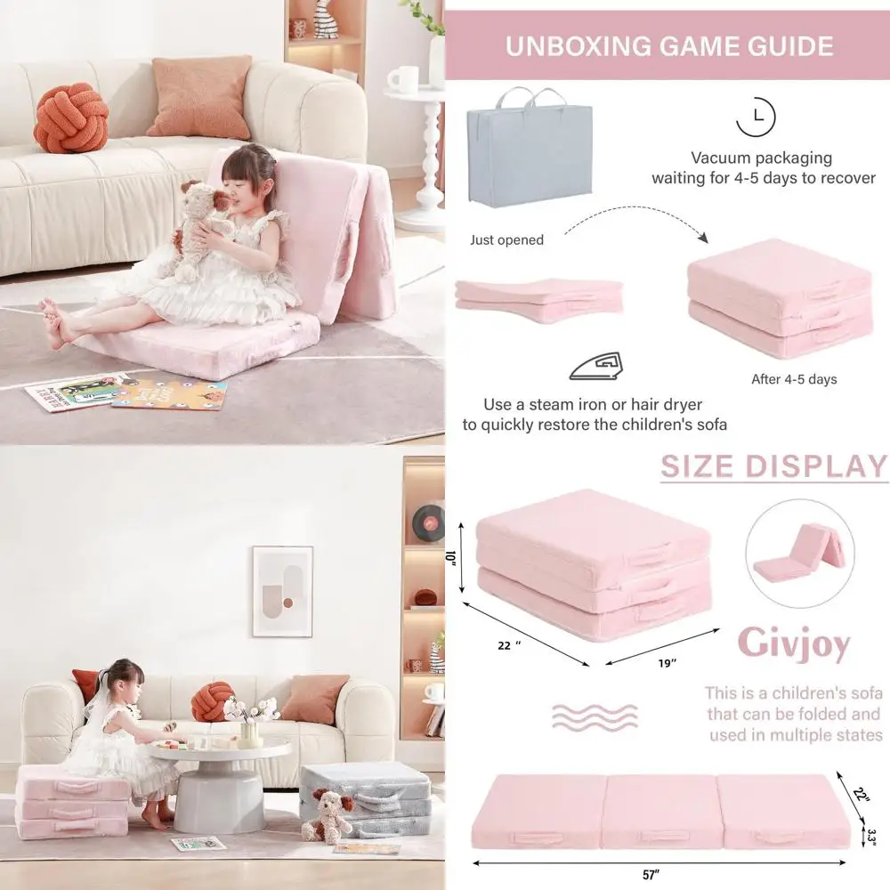 

Washable Toddler Floor Mat for Kids, Daycare, and Naps - Unisex Storage Bag Included