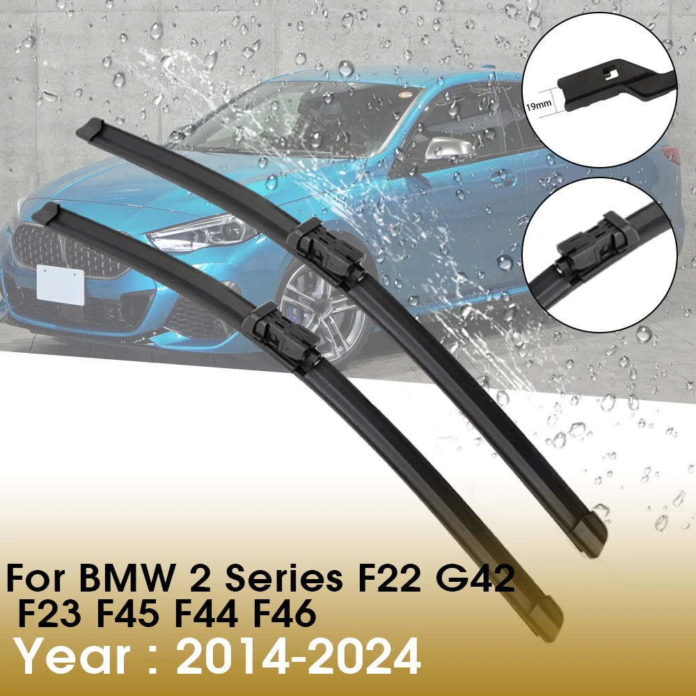 

Щетка стеклоочистителя из натурального каучука 2014-2024 для BMW 2 серии F22 G42 F23 F45 F44 F46, переднее лобовое стекло, автомобильные аксессуары