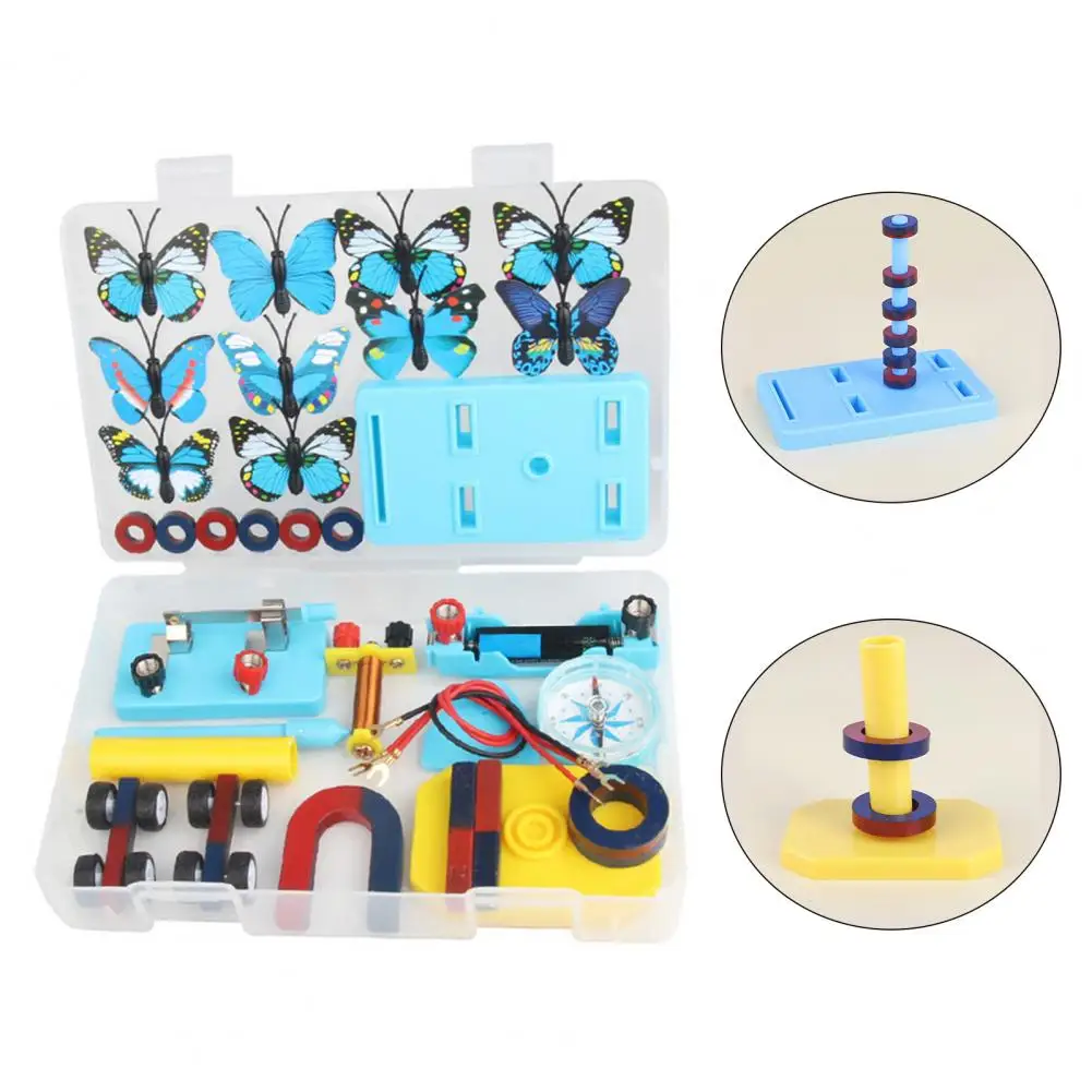 52Pcs/Set Scientific Electricity Circuit Magnet Physics Electricity Circuit Compass Electromagnetic Experiment Toy for School