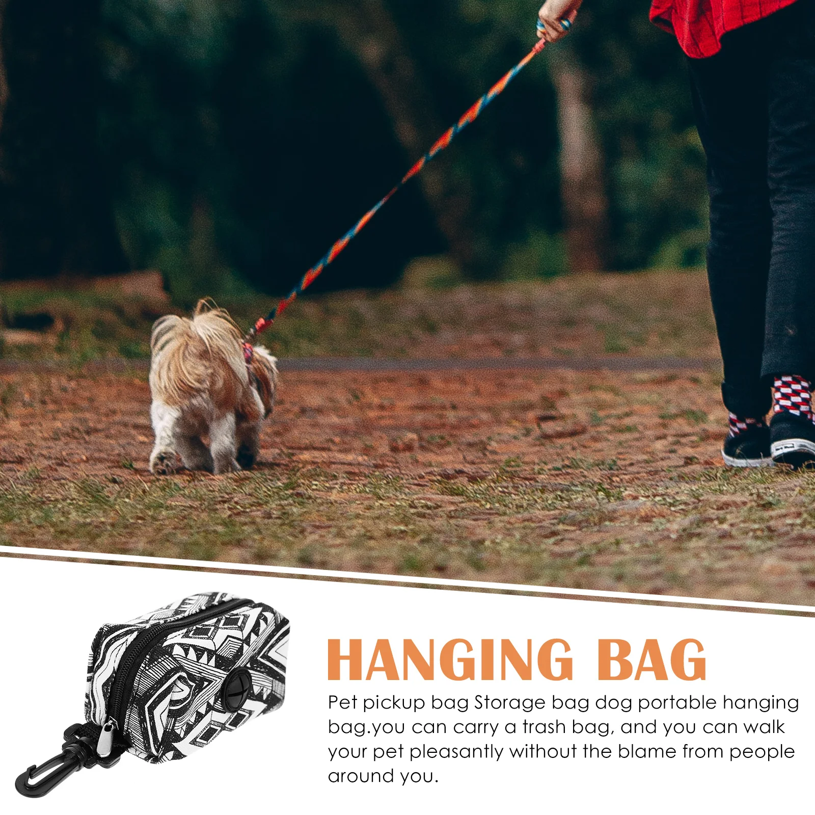

Dog Waste Bag Holder Hanging Buckle Design Portable Lightweight Durable Poop Bag Dispenser for Outdoor Walking Pet Use